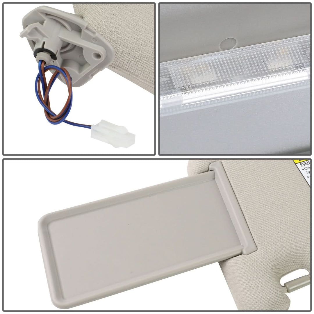 2013-2019 Nissan Pathfinder Gray Sun Visor w/ Vanity Light Passenger