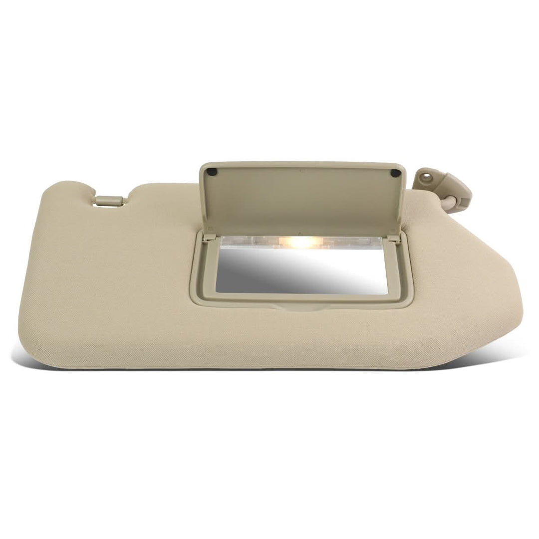 13-19 Nissan Pathfinder Sun Visor w/ Vanity Light Passenger Beige