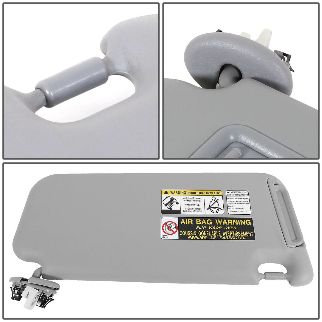 2006-2012 Toyota RAV4 Passenger Side Sun Visor - Gray