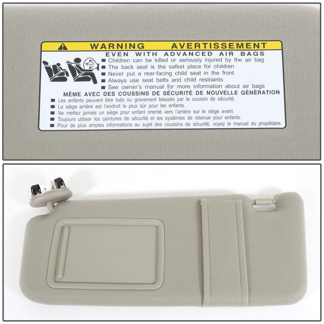 2007-2011 Toyota Camry Sun Visor Driver Side Beige Illuminated