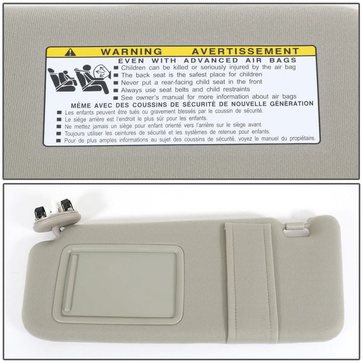 2007-2011 Toyota Camry Sun Visor Driver Side Beige Illuminated