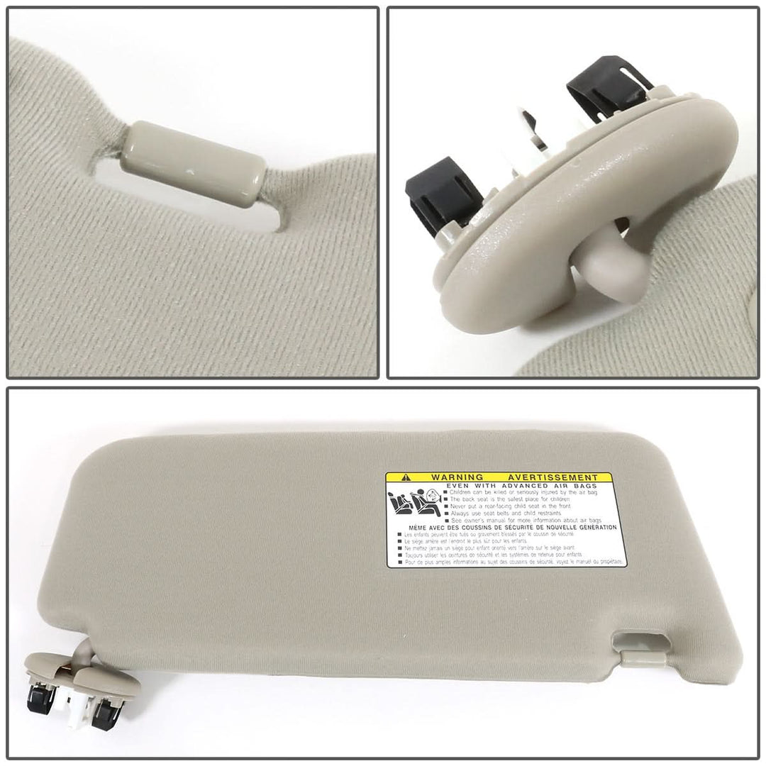 2007-2011 Toyota Camry Sun Visor Driver Side Beige Illuminated