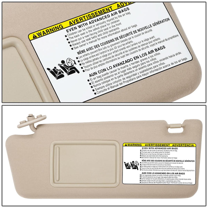 2005-2015 Toyota Tacoma Double Cab Sun Visor - Beige/Tan
