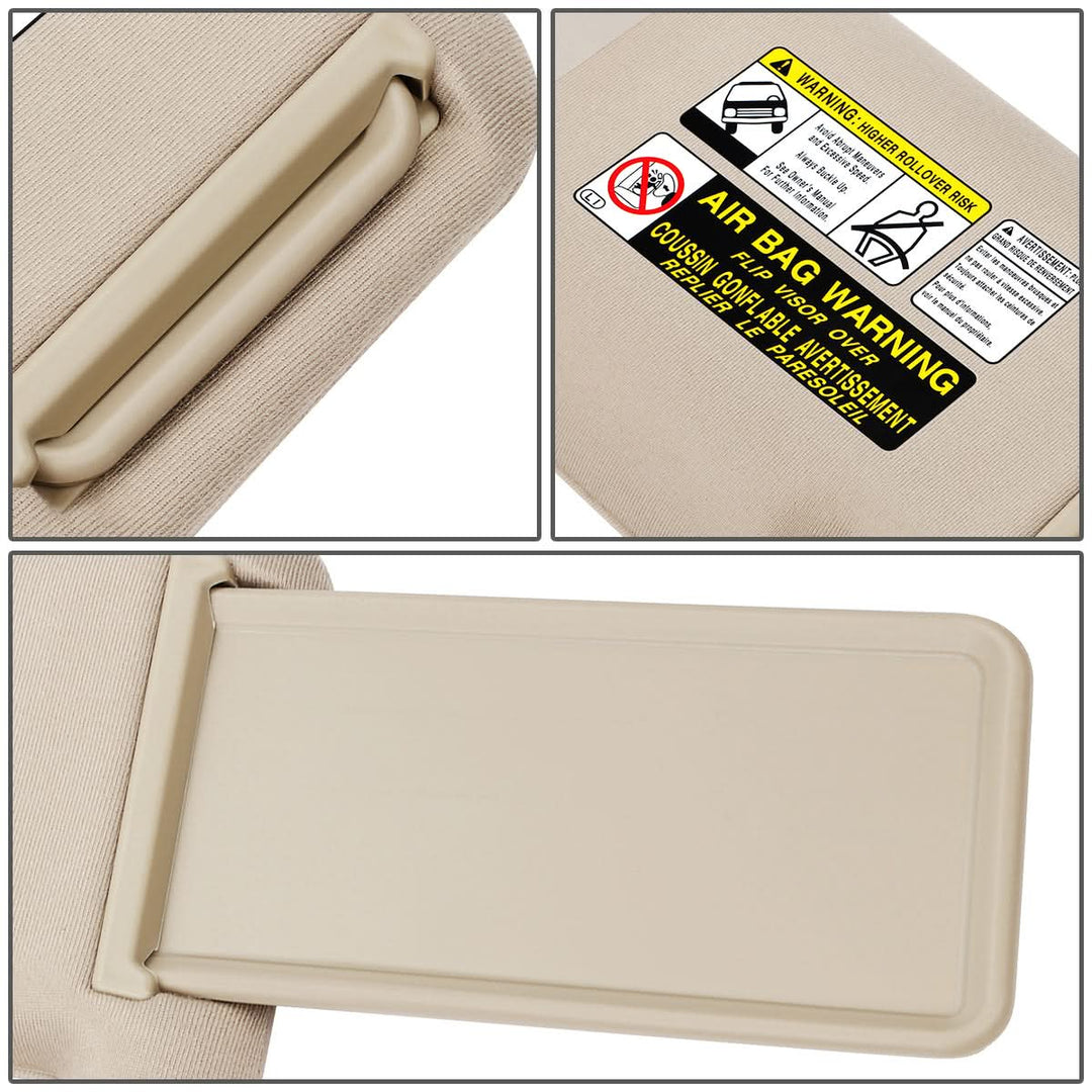 2005-2015 Toyota Tacoma Double Cab Sun Visor - Beige/Tan
