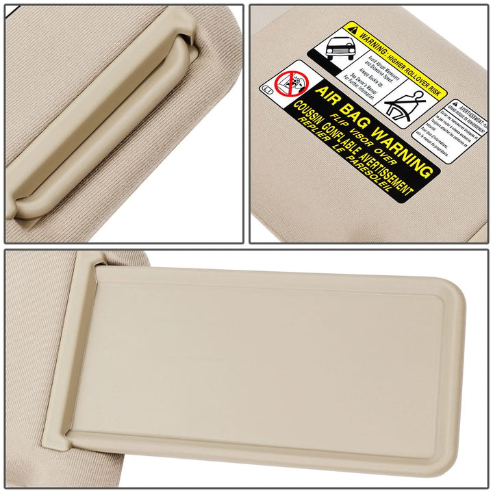 2005-2015 Toyota Tacoma Double Cab Sun Visor - Beige/Tan