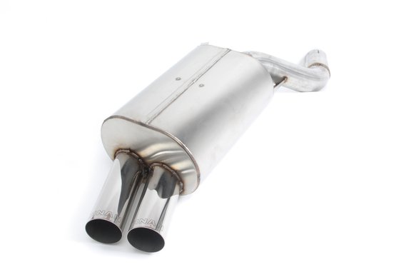 Dinan Free Flow Axle-Back Exhaust - 1997-2003 BMW 540i Stainless Steel - Polished Tips - w/ Standard Bumper - E39