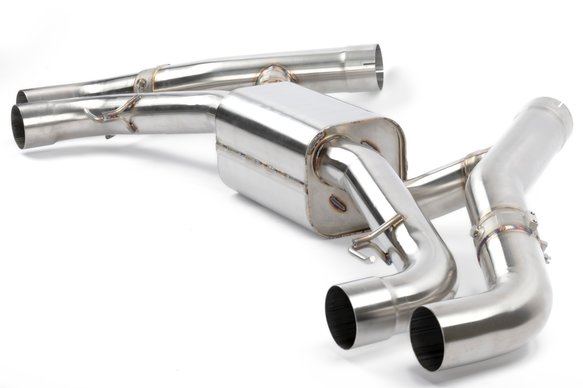 Dinan Valved Axle-Back Exhaust - 2020-2025 BMW X5M/X6M Stainless Steel - Black Tips - F95/F96