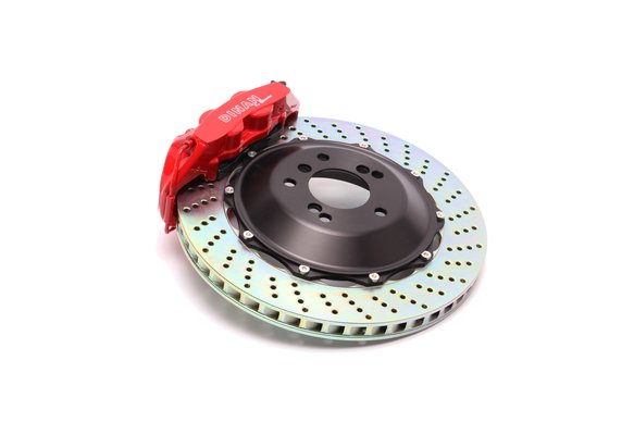 Dinan by Brembo Front Brake Set - BMW 2001-2006 M3/2006-2009 Z4M Front - Red Calipers - Drilled - E46/E85/E86