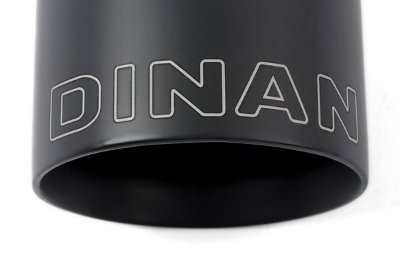 Dinan Double-Walled 4" Clamp-On Exhaust Tip (Black Ceramic) Black - 4" Outlet, 3" Inlet