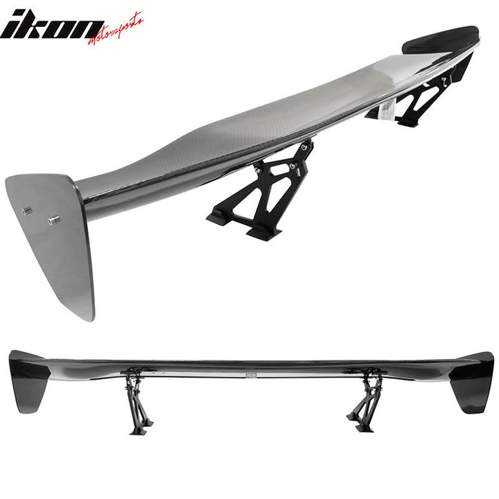 Universal 56" Inch GT Style Racing Trunk Spoiler Wing 3D Carbon Fiber