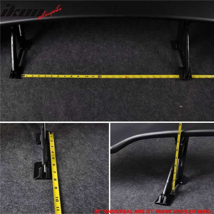 Fit For Nissan 57in ABS GT BLK Rear Span Trunk Spoiler Sports