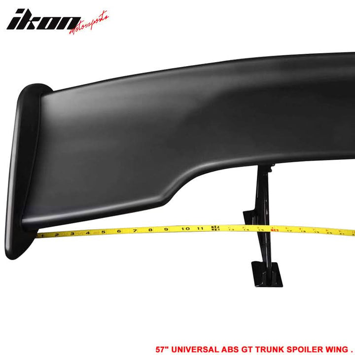 Universal GT Style Black JDM Adjustable Rear Trunk Spoiler Wing ABS