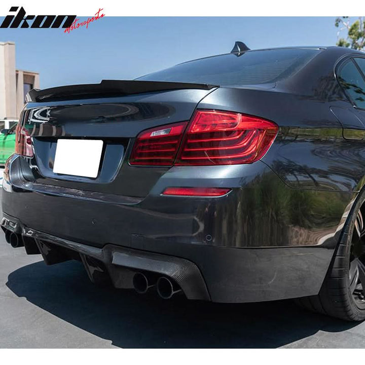 2011-2017 BMW 5-Series F10 M4 Style Carbon Fiber Rear Trunk Spoiler