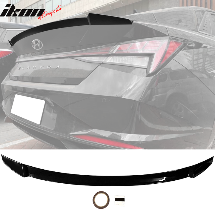 2021-2025 Hyundai Elantra 4DR Sedan M4 Rear Trunk Spoiler Wing ABS