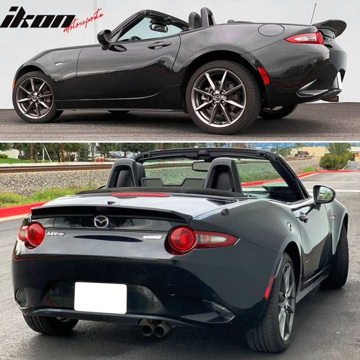 2016-2025 Mazda MX-5 & MX-5 Miata Unpainted Rear Trunk Spoiler Lip FRP