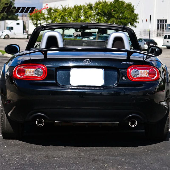 2006-2015 Mazda Miata IKON Type A Matte Black Rear Spoiler Wing ABS
