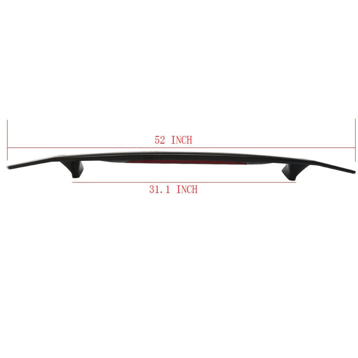 Universal Rear Spoiler Wing With 3rd Brake Light Ikon Style Trunk Wing