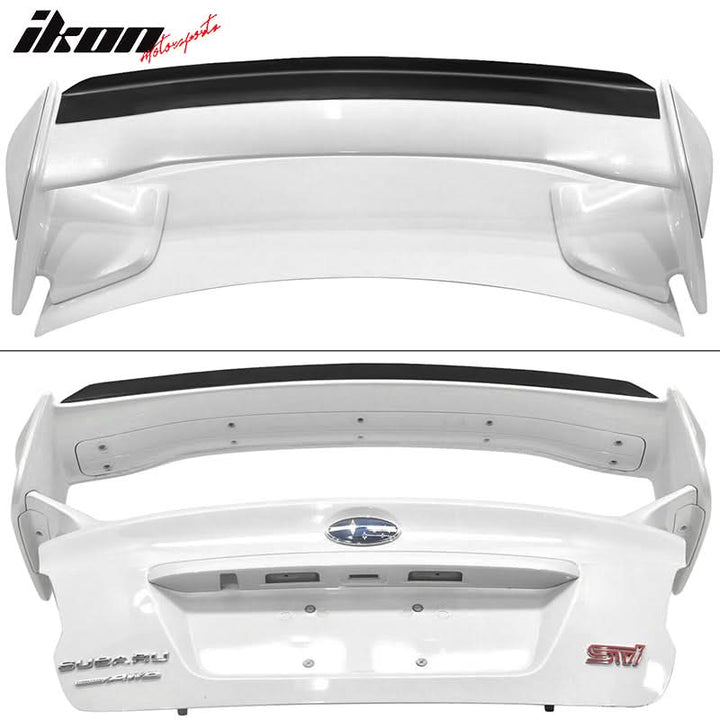 2008-2014 Subaru WRX STI Matte Black Top Gurney Flap Trunk Spoiler FRP