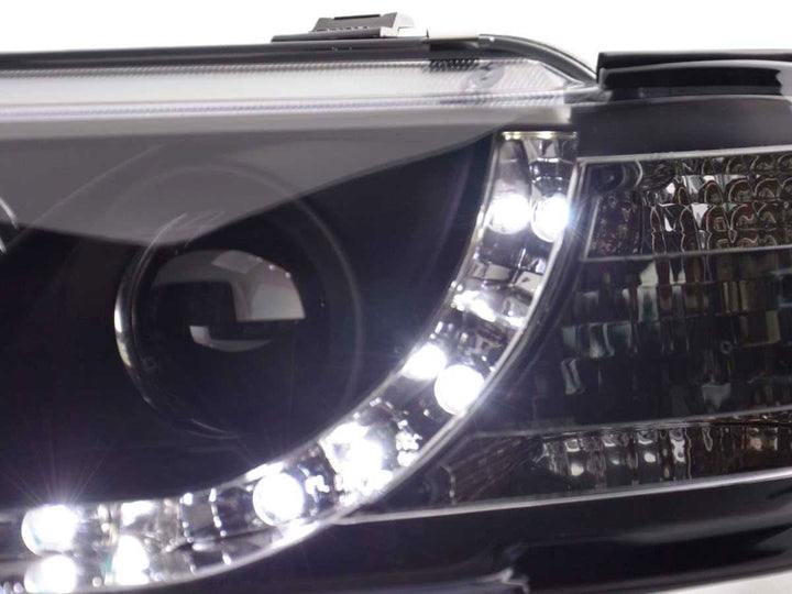Audi A3 (8L) Black LED Headlights with Daytime Running Lights  (1996-2000)