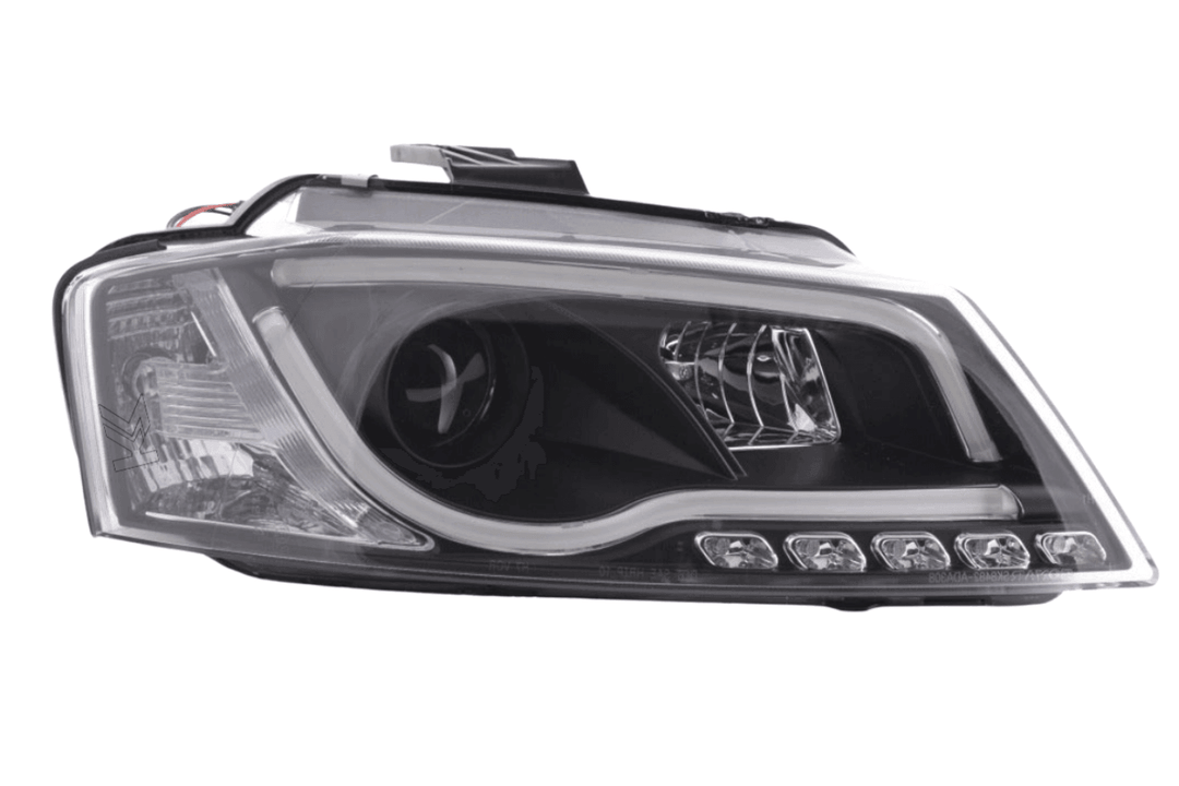 Audi A3 (8P 8PA) Black LED Headlights with Daytime Running Lights (2008-2012)