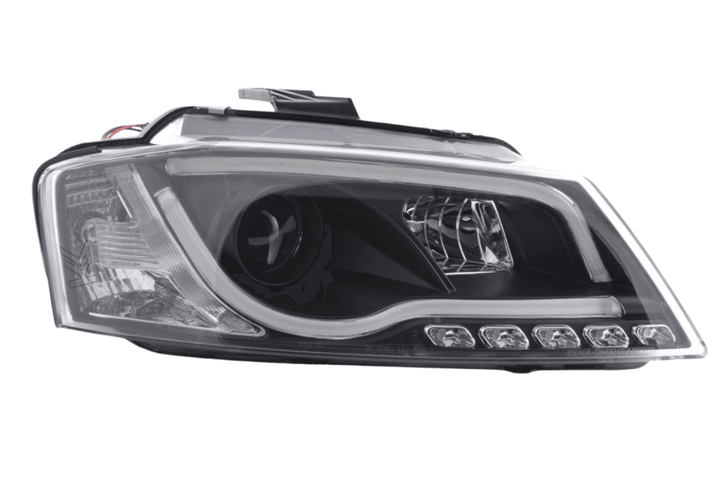 Audi A3 (8P 8PA) Black LED Headlights with Daytime Running Lights (2008-2012)