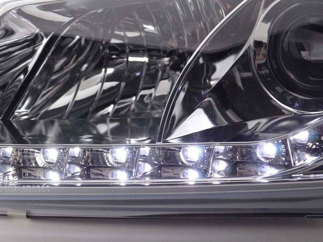 Audi A3 (8P / 8PA) Chrome LED Headlights with Daytime Running Lights (2003 - 2007)