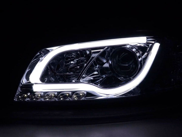 Audi A3 (8P 8PA) Chrome LED Headlights with Daytime Running Lights (2003-2008)