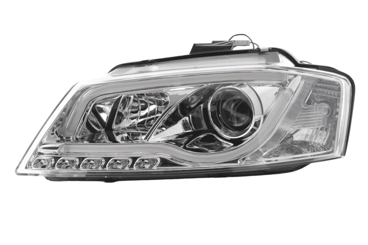 Audi A3 (8P 8PA) Chrome LED Headlights with Daytime Running Lights (2008-2012)