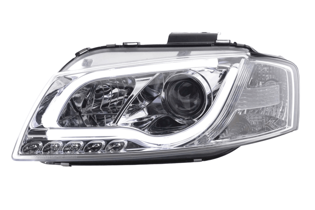 Audi A3 (8P 8PA) Chrome LED Headlights with Daytime Running Lights (2008-2012)