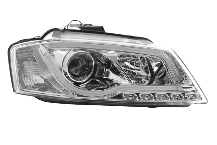 Audi A3 (8P 8PA) Chrome LED Headlights with Daytime Running Lights (2008-2012)