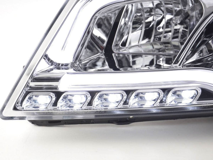 Audi A3 (8P 8PA) Chrome LED Headlights with Daytime Running Lights (2008-2012)