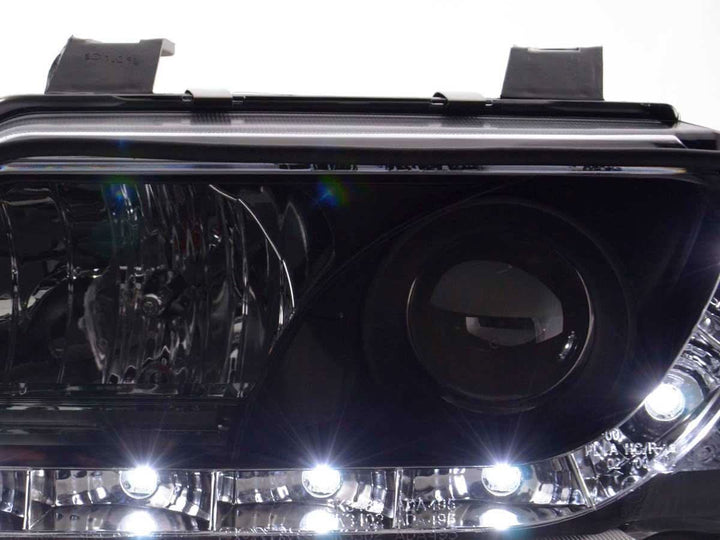Audi A4 (B5 8D) Black LED Headlights with Daytime Running Lights (1995-1999)