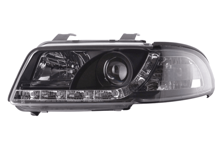 Audi A4 (B5 8D) Black LED Headlights with Daytime Running Lights (1999-2001) - With R87 approval