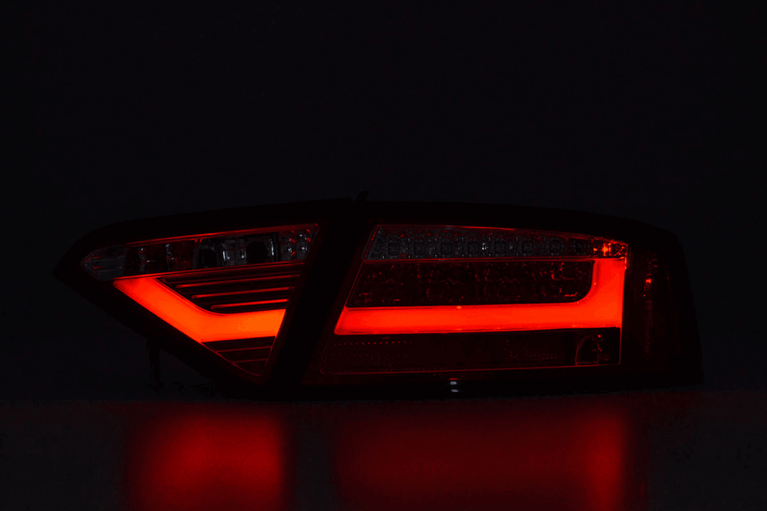 Audi A5 (B8-8T) Coupe Red Smoke LED LightBar Taillights (2007-2011) - For Halogen Models