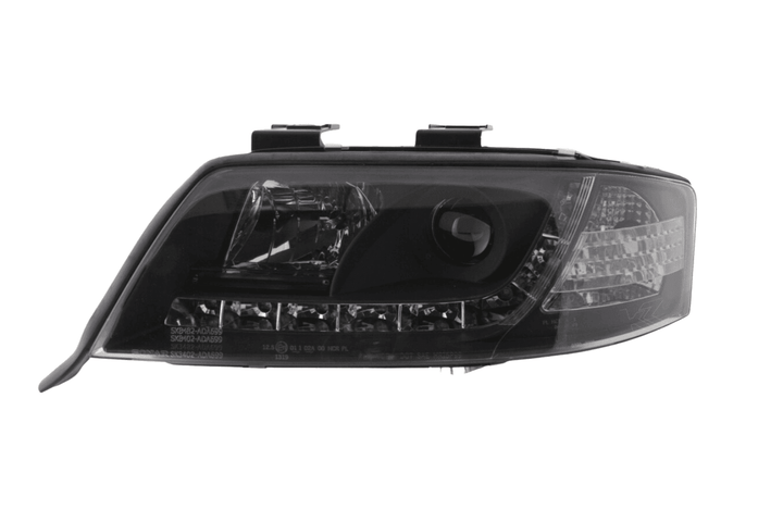 Audi A6 (C5 4B) Black LED Headlights with Daytime Running Lights (1997-2001)