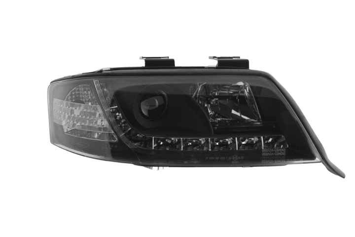 Audi A6 (C5 4B) Black LED Headlights with Daytime Running Lights (1997-2001)