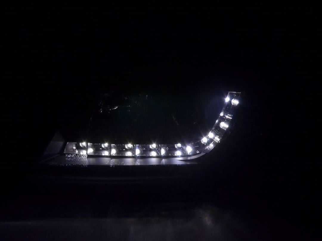 Audi A6 (C5 4B) Black LED Headlights with Daytime Running Lights (1997-2001)