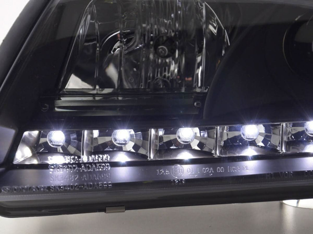Audi A6 (C5 4B) Black LED Headlights with Daytime Running Lights (1997-2001)