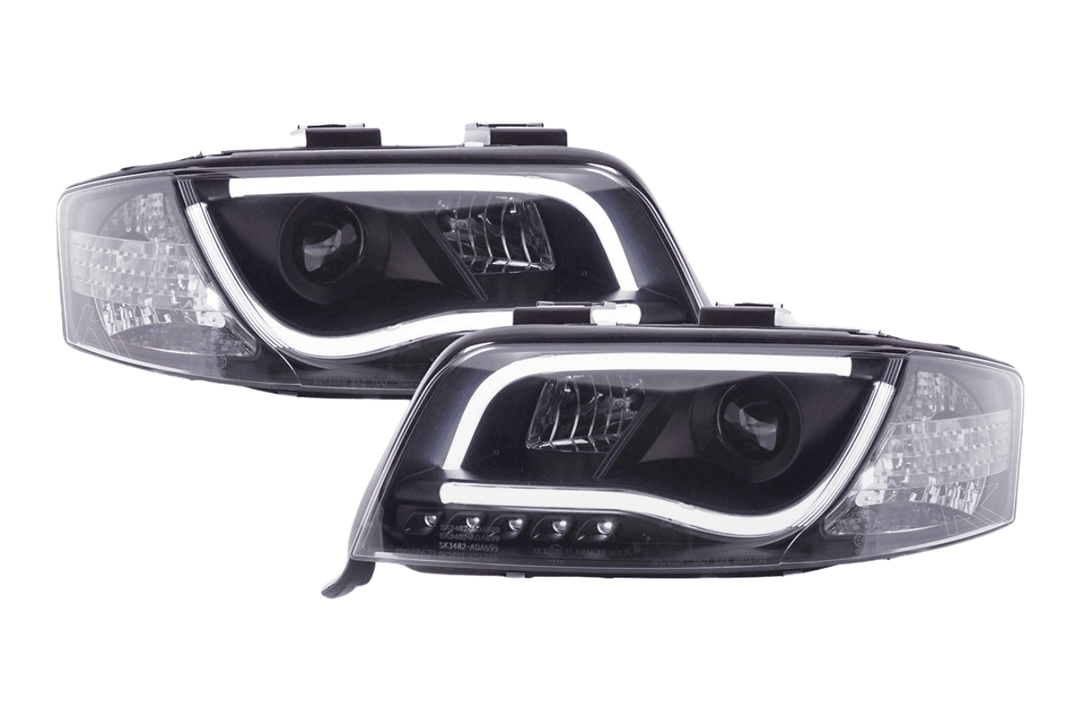 Audi A6 (C5 4B) Black LED Headlights with Daytime Running Lights (2001-2004)