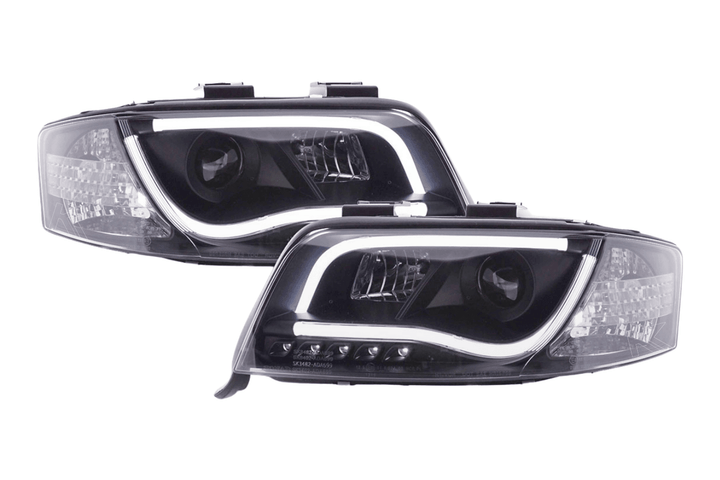 Audi A6 (C5 4B) Black LED Headlights with Daytime Running Lights (2001-2004)