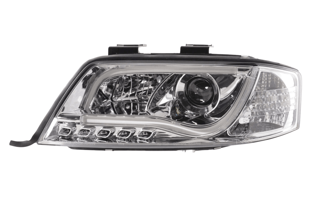 Audi A6 (C5 4B) Chrome LED Headlights with Daytime Running Lights (1997-2001)