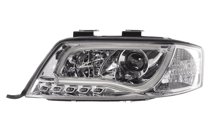 Audi A6 (C5 4B) Chrome LED Headlights with Daytime Running Lights (1997-2001)