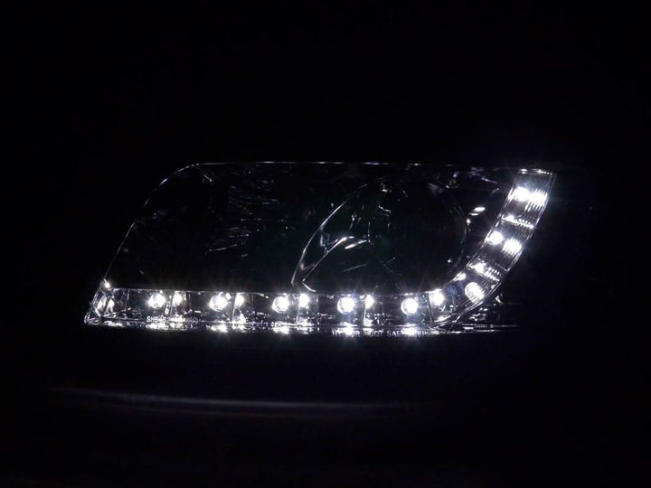 Audi A6 (C5 4B) Chrome LED Headlights with Daytime Running Lights (2001-2004)