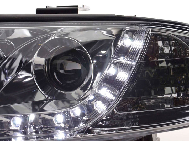 Audi A6 (C5 4B) Chrome LED Headlights with Daytime Running Lights (2001-2004)