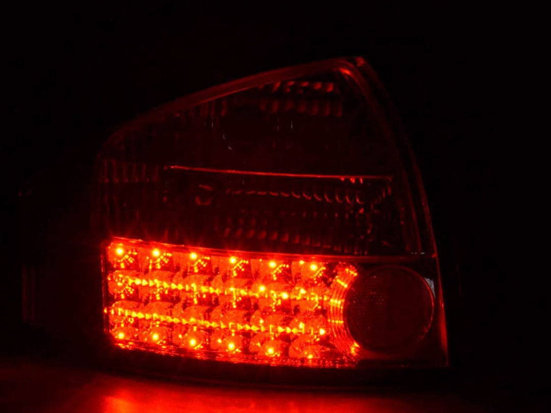Audi A6 (C5/4B) Sedan Chrome Clear LED Taillights Set (1997-2003)