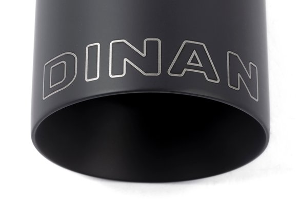 Dinan Double-Walled 4" Clamp-On Exhaust Tip (Black Ceramic) Black - 4" Outlet, 2.5" Inlet