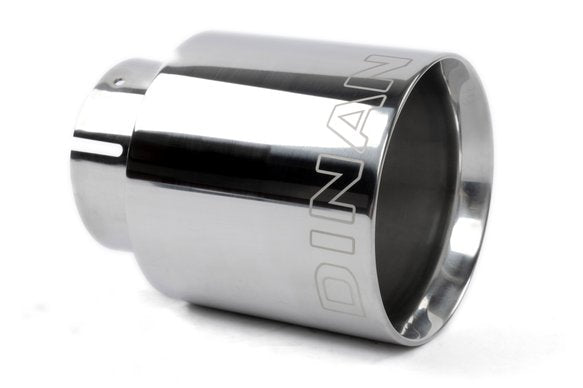 Dinan Double-Walled 4" Clamp-On Exhaust Tip (Polished) Polished - 4" Outlet, 3" Inlet