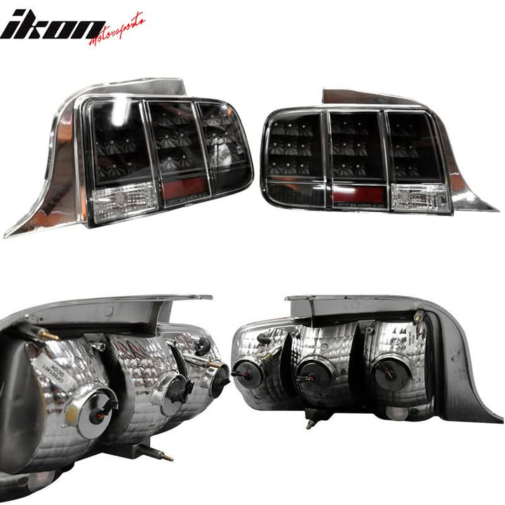 2005-2009Â Ford Mustang 3C Black LED Tail Lights Sequential Turn Signal