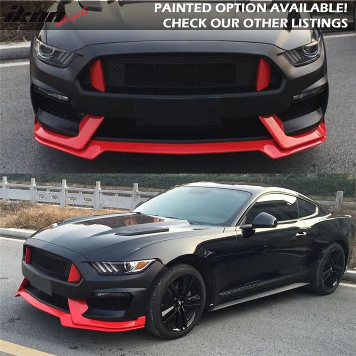 2015-2016Â Ford Mustang GT350 Black Front Rear Bumper Conversion PP
