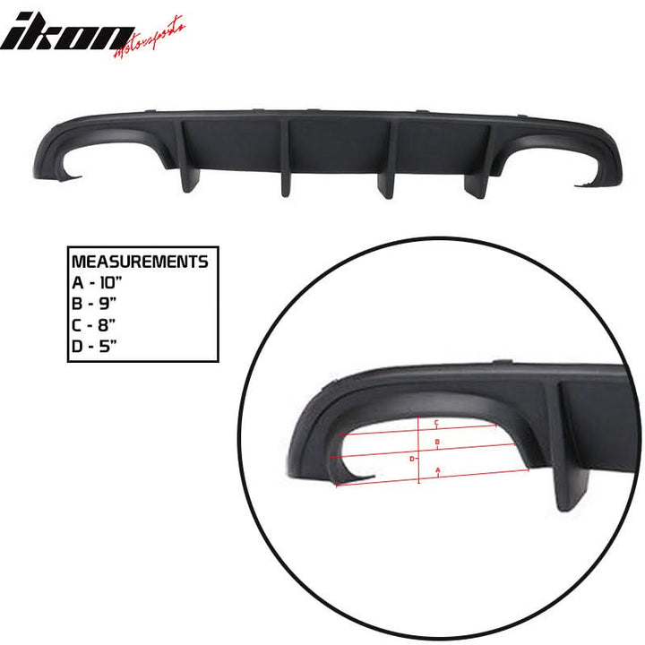 2015-2023 Dodge Charger Rear Bumper Quad Exhaust Rear Lip Diffuser PP